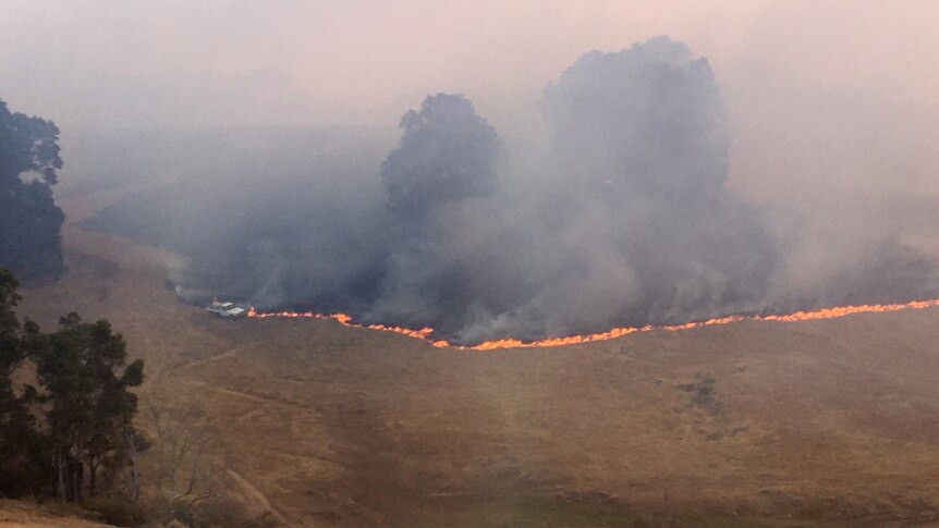 Bushfire containment lines near Kirup
