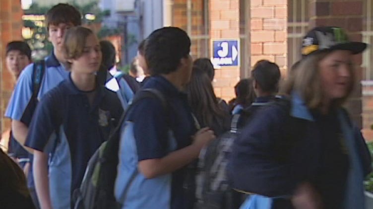 Lynwood Secondary School students heading to class