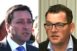 A composite image of Matthew Guy and Daniel Andrews.