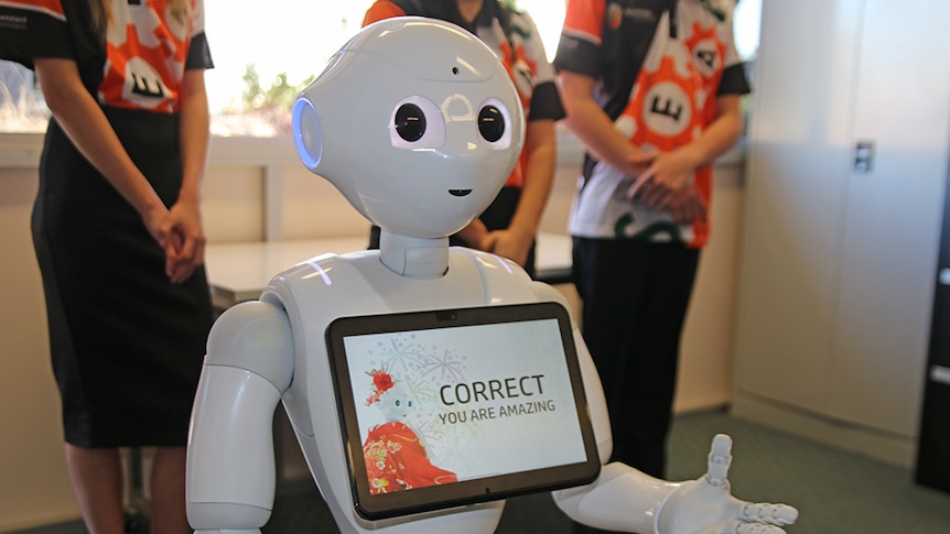 Pepper the robot is used to train students at Merrimac State High School, Gold Coast
