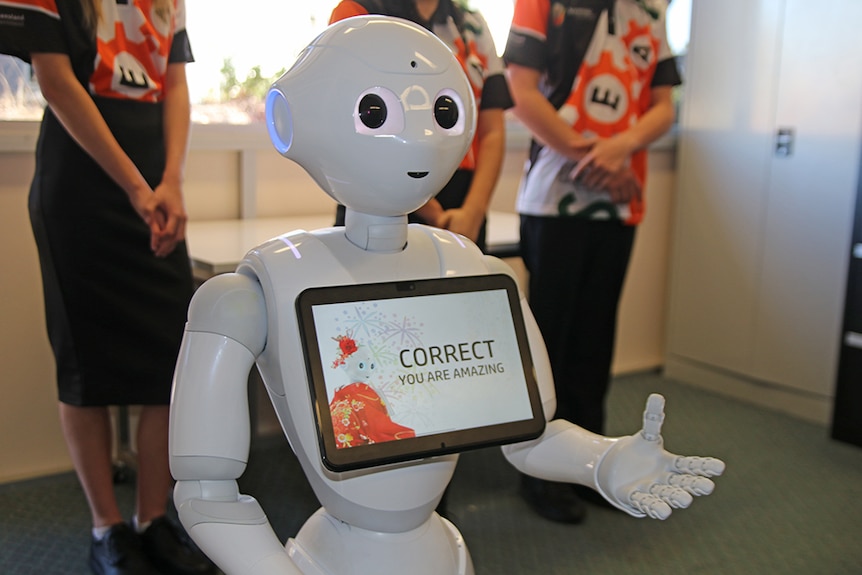 Pepper the robot is used to train students at Merrimac State High School, Gold Coast