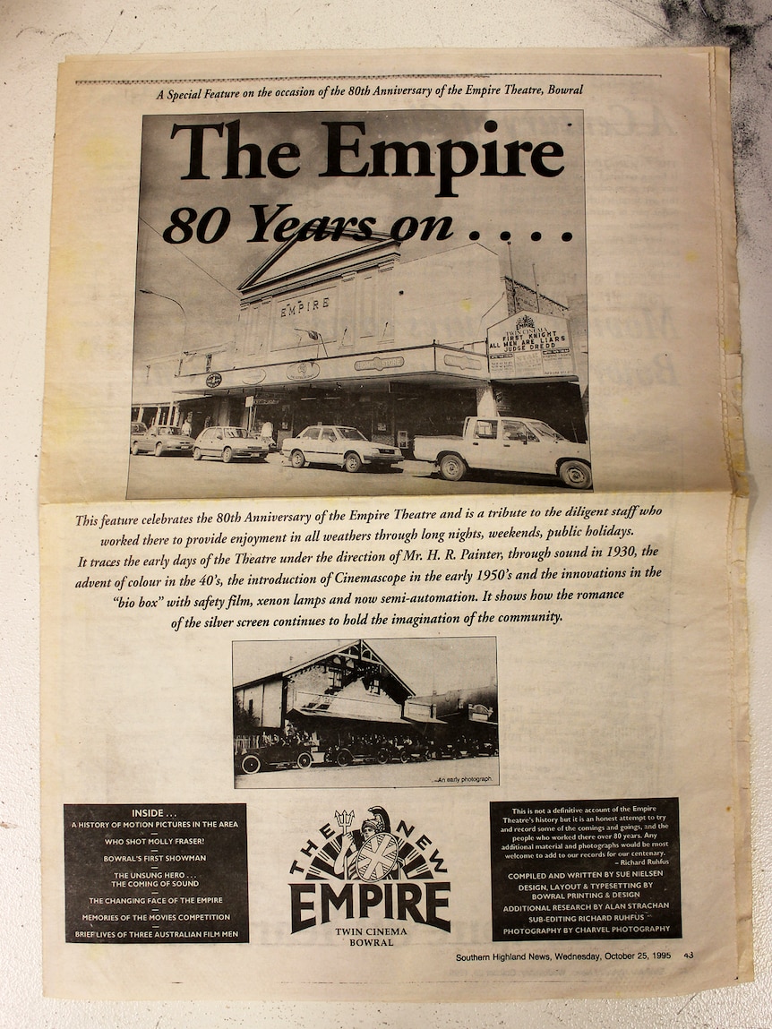 The Southern Highlands News Empire Theatre 80 year commemorative liftout in 1995.