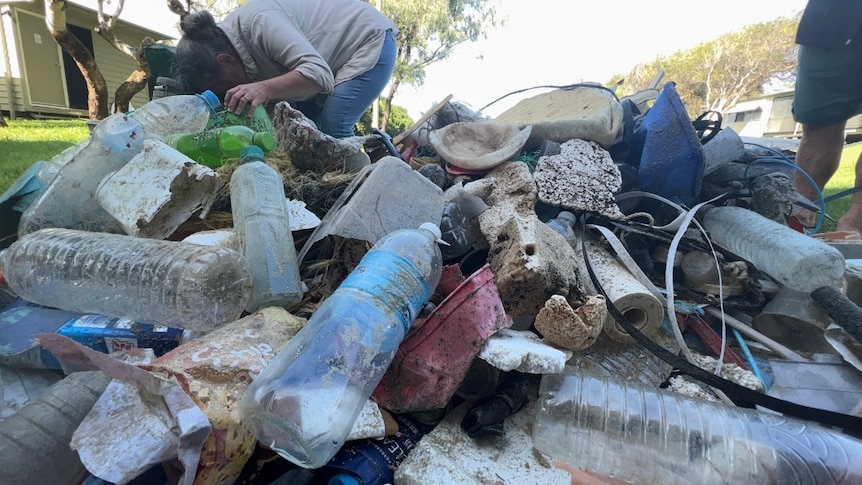 A pile of marine debris 