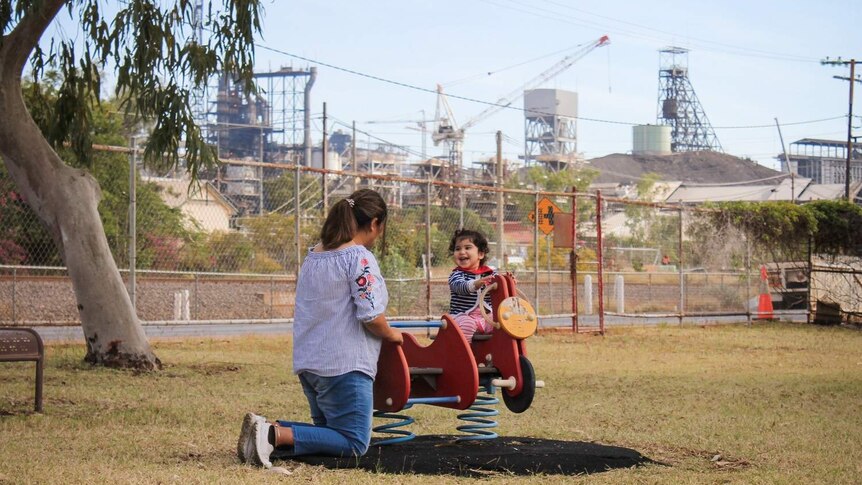 Mount Isa residents Amita Chanaria and daughter Myra