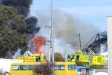 An industrial fire in northern Canberra