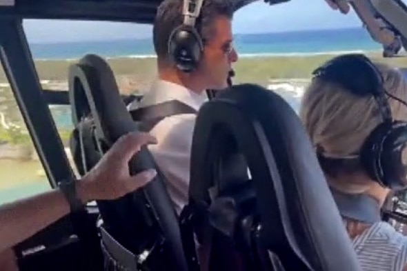 Survivor's view of collision from inside Gold Coast helicopter