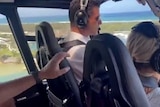 Survivor's view of collision from inside Gold Coast helicopter