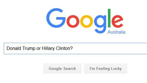 Google search: Donald Trump or Hillary Clinton?