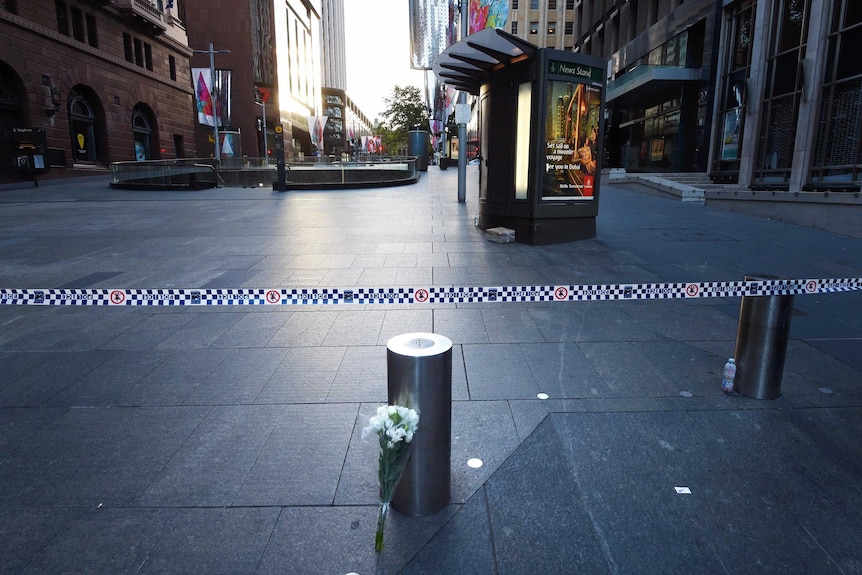 Flowers left near scene of siege