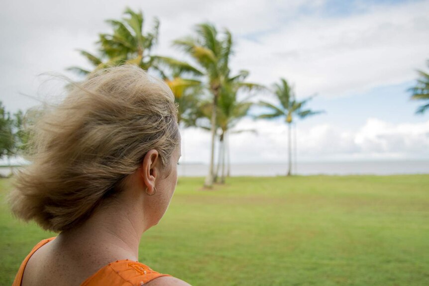 Larissa McKirdy looks out towards the Coral Sea.