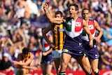 Captain's knock...Dockers skipper Matthew Pavlich led his side with three goals at Subiaco.