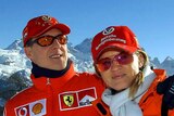 Michael Schumacher and wife Corinne on ski slopes