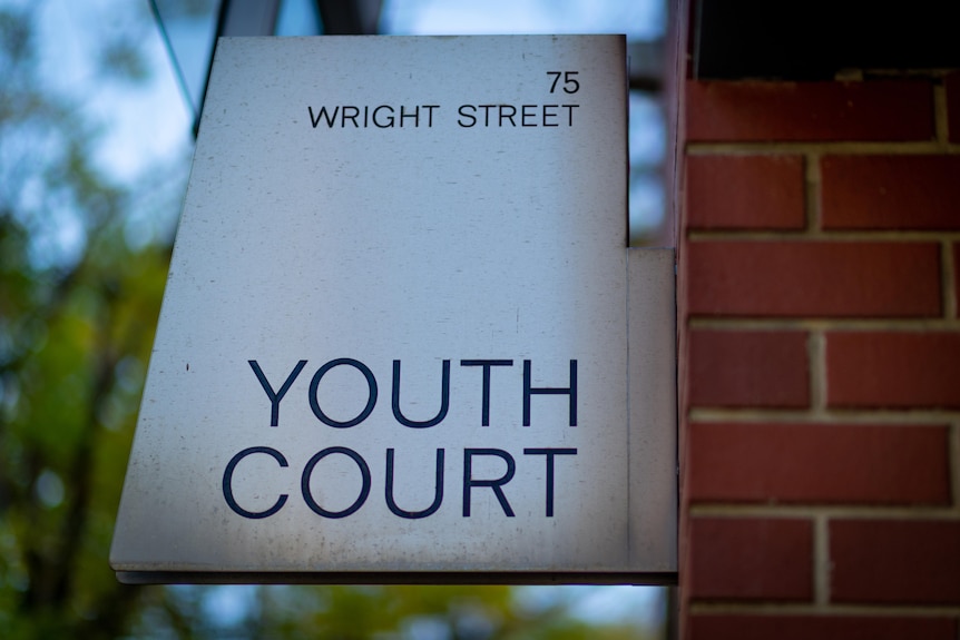 A sign for the Youth Court in Adelaide