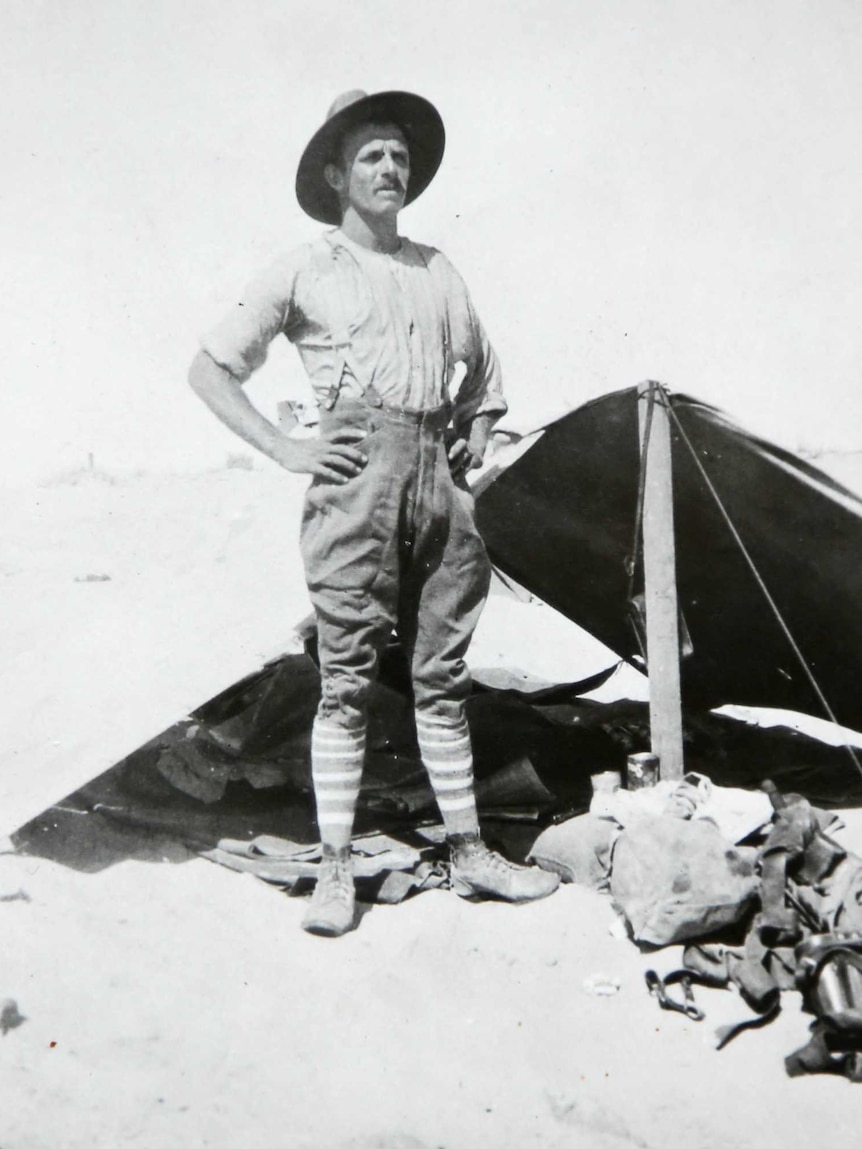 Bruce Lester pictured while serving in World War One.