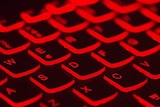 一个红色的电脑键盘
