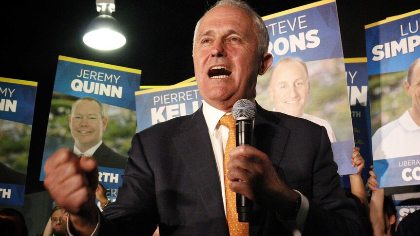 Malcolm Turnbull addresses the party faithful