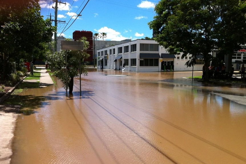 Floodwater reaches Milton in Brisbane