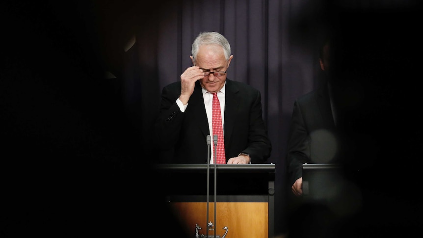 Malcolm Turnbull at a press conference