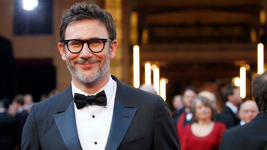 Michel Hazanavicius, best director nominee for his film The Artist, arrives at the 84th Academy Awards