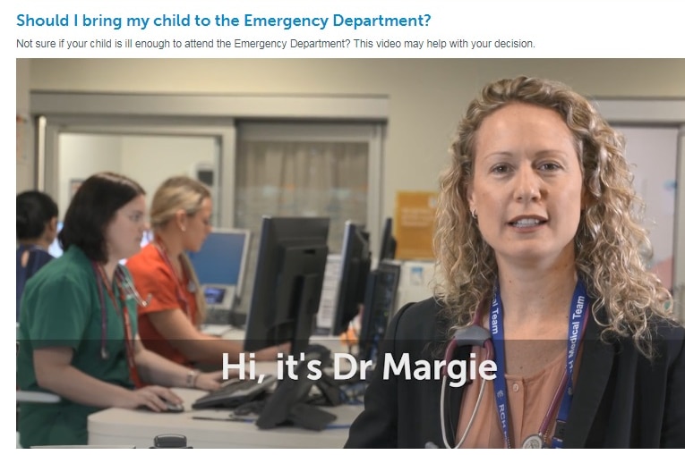 A paediatrician explains how an online system will offer estimates of wait times to parents.
