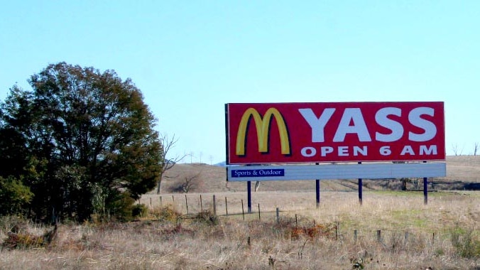 Sign near Yass in southern NSW.