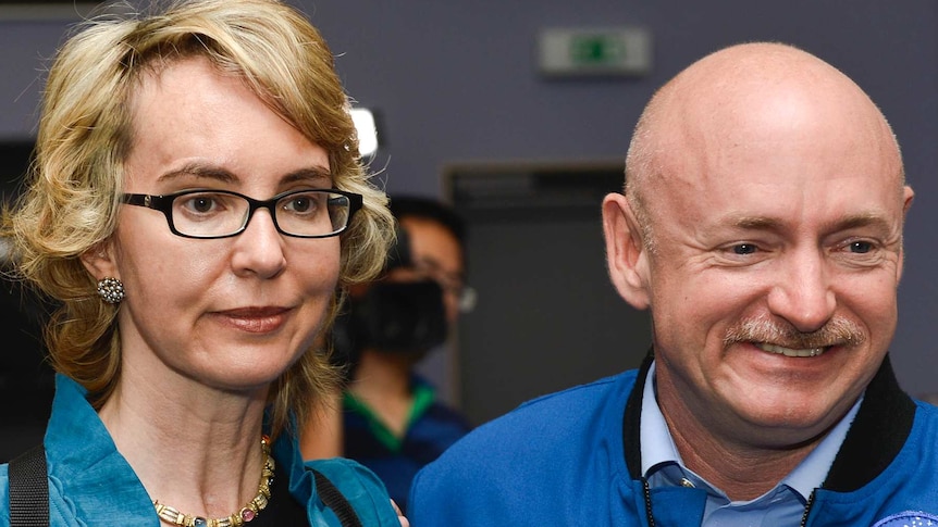 Former US Congresswoman Gabrielle Giffords and her husband Mark Kelly