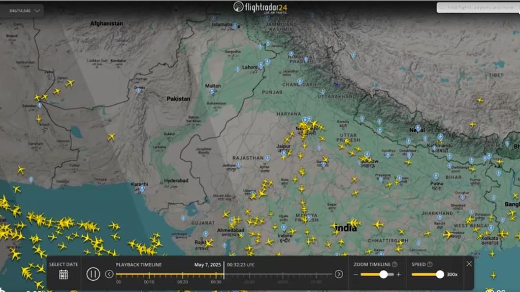 A plane tracker shows aircraft diverting away from Pakistan. - ABC News