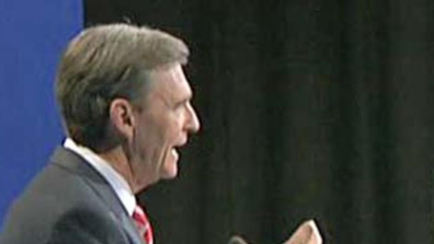 Ted Baillieu and John Brumby square off in the leaders' debate.