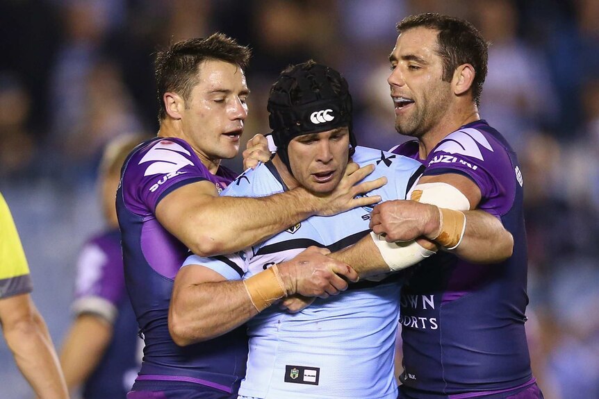 Cameron Smith and Cooper Cronk grab Michael Ennis