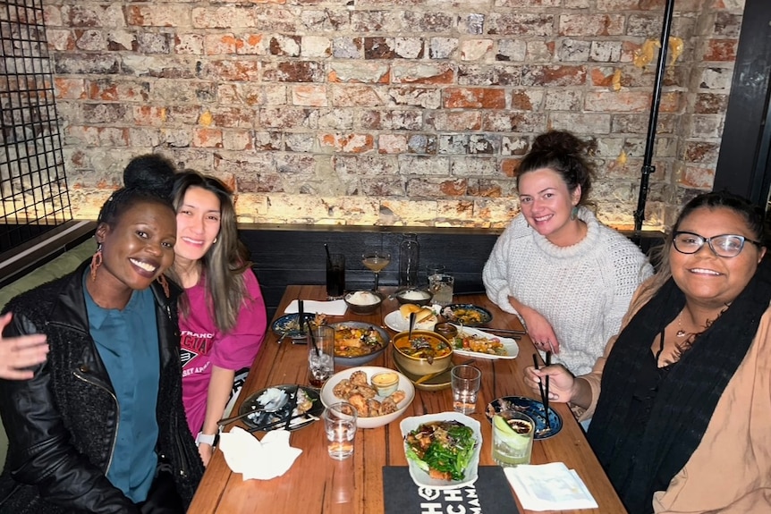 Akec Makur Chuot catching up with three friends for dinner, how she unwinds when she's not playing AFLW.