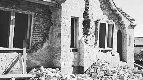 Damage to an Adelaide house in 1954