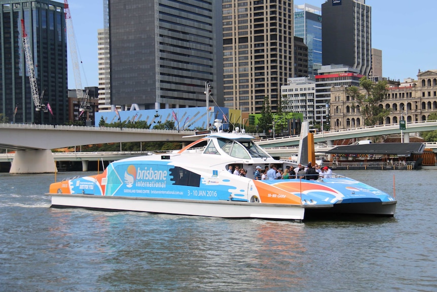 A Brisbane International branded CityCat