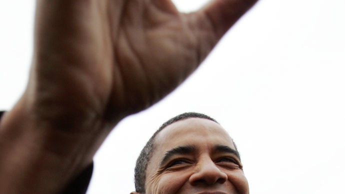 Democratic presidential hopeful Senator Barack Obama campaigns on Capitol Hill in Washington