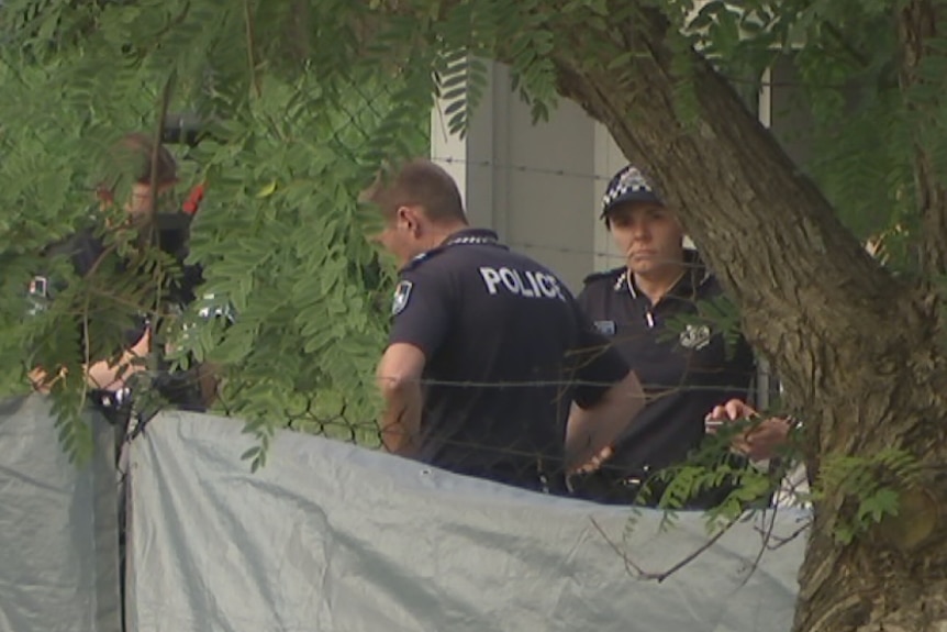 Human remains were found in a septic tank at a property at Brighton on Brisbane's north side.