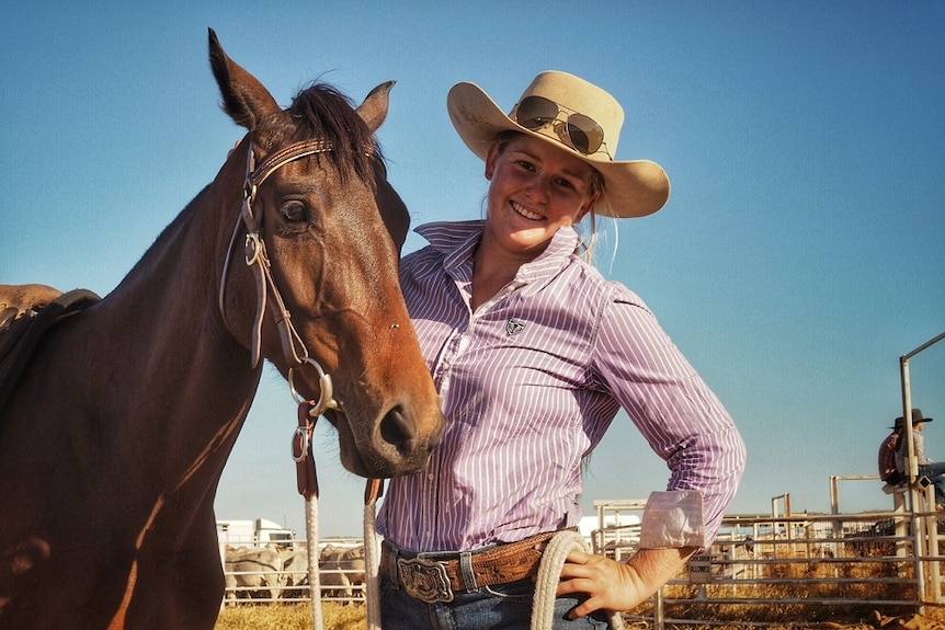 Northern Territory campdrafter Kayla Struber and her horse A Bit of Alright.