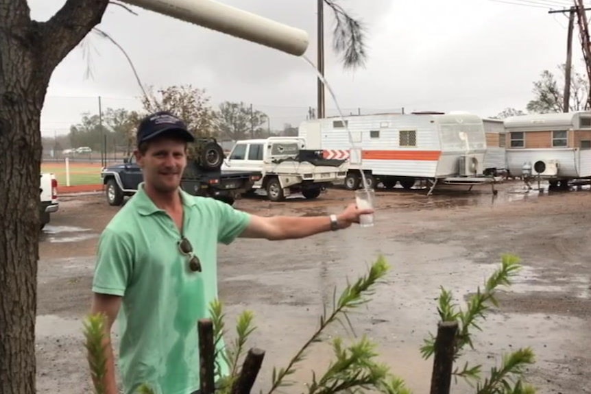 Bloody brilliant: Locals in regional areas delight in downpour