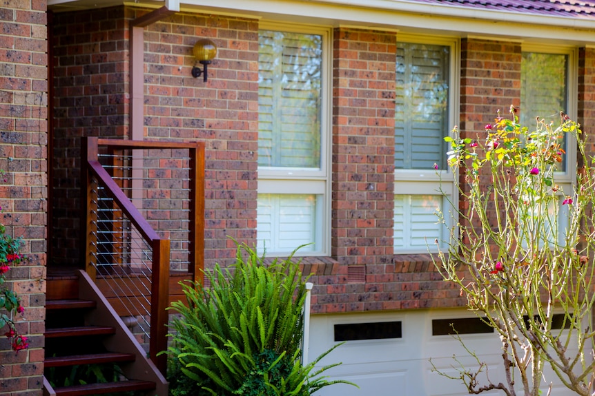 The exterior of a brick home