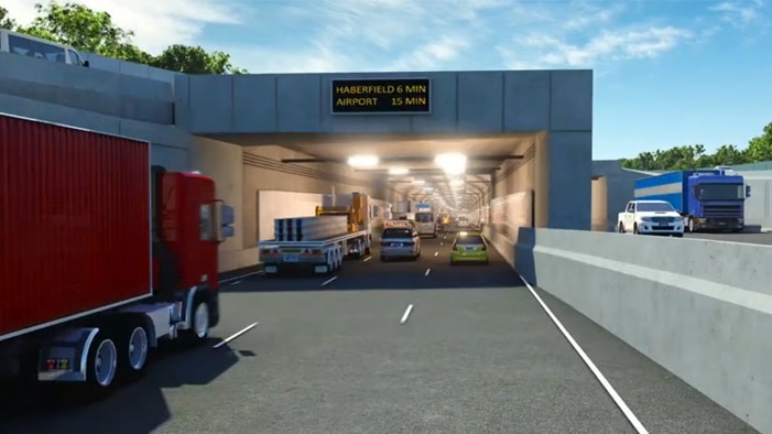 Cars driving through a tunnel