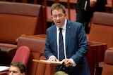 Liberal Party Senator James McGrath delivers maiden speech to the Senate on July 16, 2014