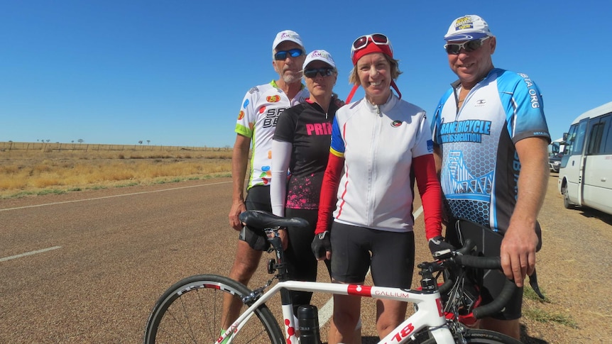 Cyclists on riding holiday from Charters Towers to Charleville