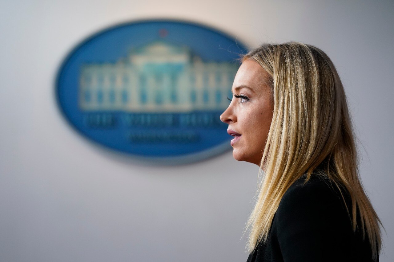 White House press secretary Kayleigh McEnany speaks