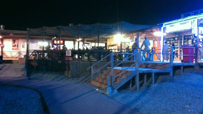 'The Boardwalk' at Kandahar airfield in Afghanistan is a very basic but relaxed entertainment and shopping area.