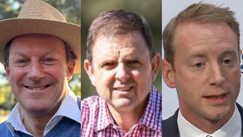 Composie image of SA state Liberal MPs Josh Teague, Nick McBride and David Speirs.