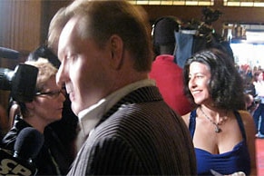 Sheridan Jobbins on the red carpet at her film premiere in Toronto