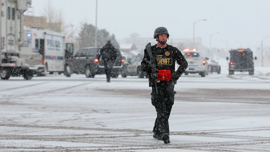 Colorado Springs police secure scene of shooting