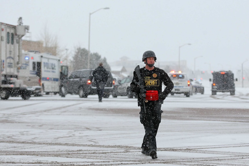 Colorado Springs police secure scene of shooting