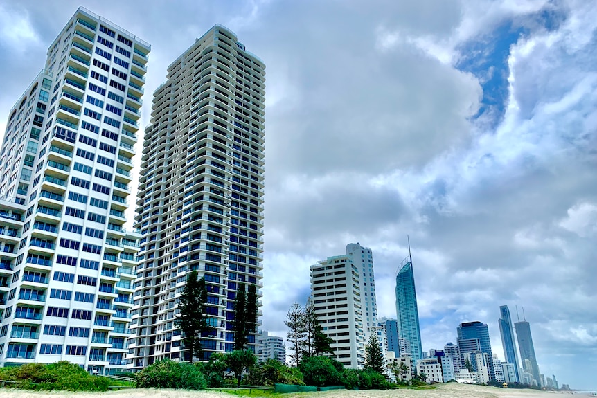 Buildings on the beach, Broadbeach 