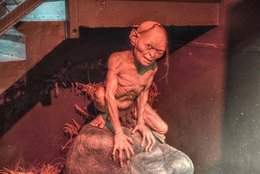 A wax model of Gollum from Lord of the Rings.