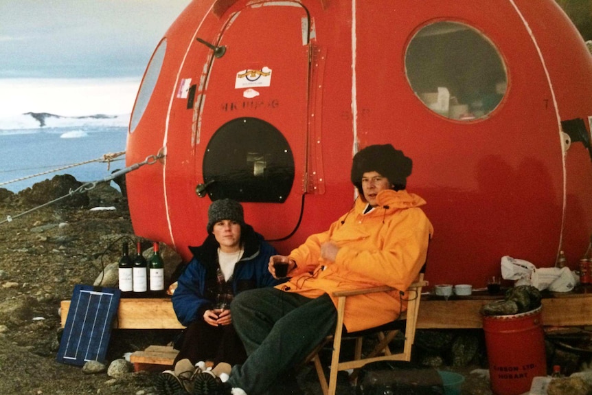 Cathy and Craig at Casey Station in 1996.