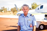 Pilot Russell Christensen in Warburton during a trip around the Ngaanyatjarra Lands in remote Western Australia.